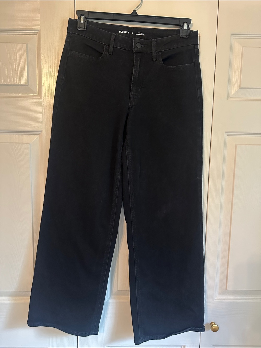 Old Navy Black WOW High-Rise Wide-Leg Jeans Black